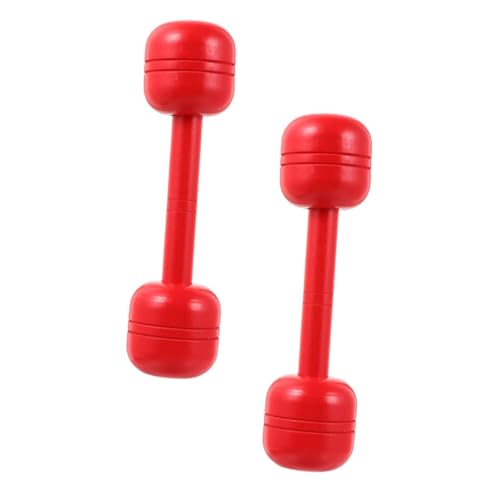 KONTONTY 2st Holzhantel Für Kindergeschenk -Fitness- Für Kindergartenkinder Trainingsgeräte Für Armtrainingsgerät Gymnastikspielzeug Rot Hölzern von KONTONTY