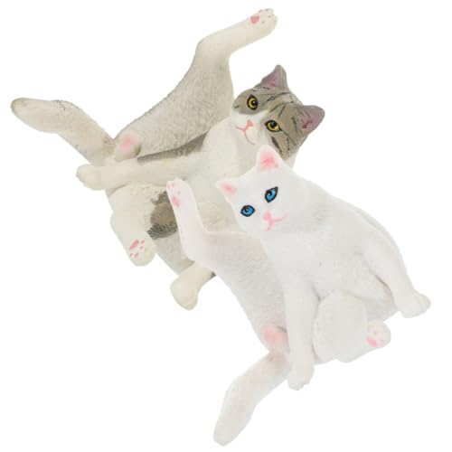 KONTONTY Home Cat Statue Ornament Dekorative Katze Figurine Kunststoff Material Katze Ornament Für Katze von KONTONTY