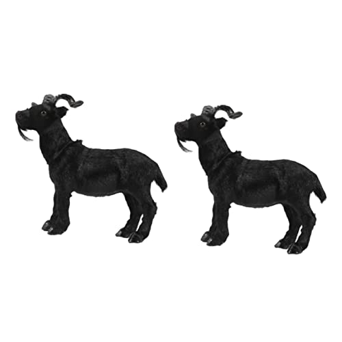 KONTONTY 2st Outdoor-Statue Plüsch Schaf Figur Kuchendekorationen Mit Schafen Tierspielzeug Kuh Ziege Stofftier Hundespielzeug Ziegenspielzeug Für Ziegen Zum Fell Plastik Black KONTONTY 2st Outdoor-Statue Plüsch Schaf Figur Kuchendekorationen Mit Schafen Tierspielzeug Kuh Ziege Stofftier Hundespielzeug Ziegenspielzeug Für Ziegen Zum Fell Plastik Black von KONTONTY