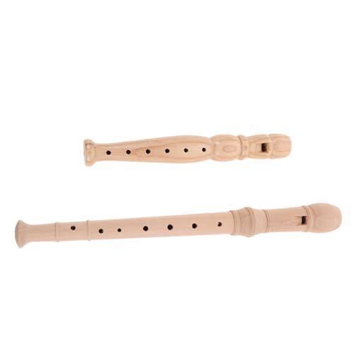 KONTONTY 2stücke Holzblockflöte Für Junge Mädchen Anfänger Mit Design Und Deutscher Griffweise Für Musikunterricht Und Üben Zu Hause Schule von KONTONTY