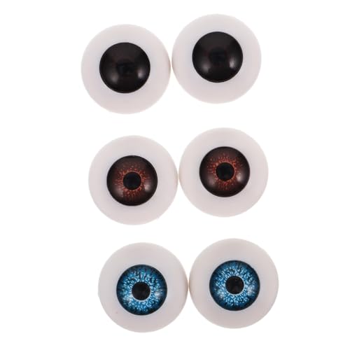 KONTONTY 3 Paare DIY Puppenaugen Augen für Handarbeiten für Plüschtiere und Kreatives Basteln Sichere Augen für Puppen und Stofftiere KONTONTY 3 Paare DIY Puppenaugen Augen für Handarbeiten für Plüschtiere und Kreatives Basteln Sichere Augen für Puppen und Stofftiere von KONTONTY