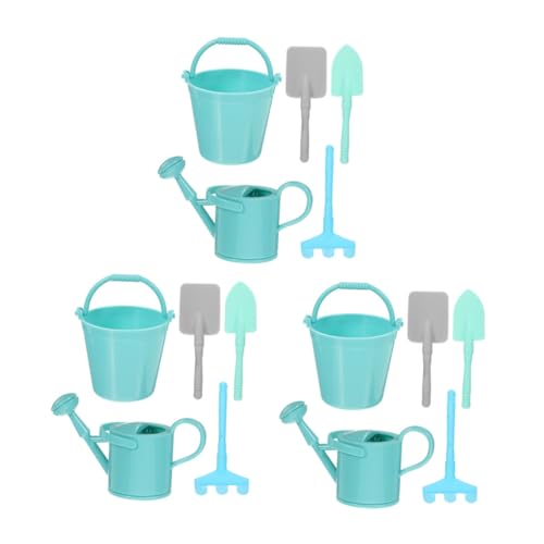KONTONTY 3 Sätze Garten der Miniaturen Kugeln Bausatz basteln Rechen Anlage gartenwerkzeug gartengeräte Kid Toys Bonsai-Dekorationen Mini-Schaufel-Ornamente ABS-Kunststoff von KONTONTY