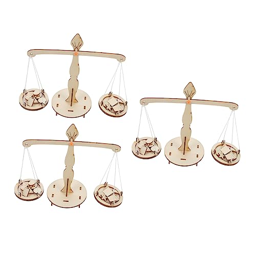 KONTONTY 3 Sätze Grundschüler Mathematische Waage Für Den Mathematikunterricht Naturwissenschaftliches Lernset Kreativer Skalenhebel Balance-Mathe-Spiel-Kits Hölzern KONTONTY 3 Sätze Grundschüler Mathematische Waage Für Den Mathematikunterricht Naturwissenschaftliches Lernset Kreativer Skalenhebel Balance-Mathe-Spiel-Kits Hölzern von KONTONTY