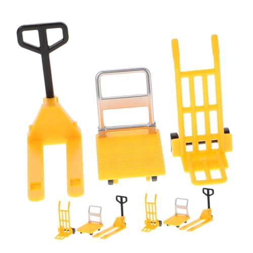 KONTONTY Realistisches Miniatur-konstruktionswerkzeug-Set 3 Sets Mit Handwagen Gabelstapler Plattformwagen Für Jungen Und Mädchen Zum Spielen von KONTONTY