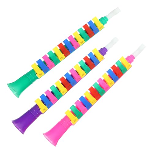 KONTONTY 3stücke Teiliges Kinderharmonika Tasten Musikspielzeug Für Kleinkinder Sicheres Langlebiges Plastik Zufälligen Farben Perfekter Und Spaß Für Musikliebhaber von KONTONTY