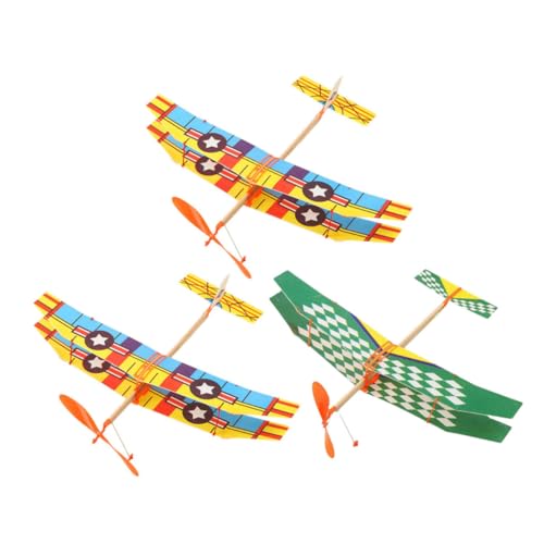 KONTONTY Flugzeug Spielzeug Für Kinder 3 Stück Gummibandbetriebene Segelflugzeuge Handgefertigte Lernspielzeug Für Kleine Jungen KONTONTY Flugzeug Spielzeug Für Kinder 3 Stück Gummibandbetriebene Segelflugzeuge Handgefertigte Lernspielzeug Für Kleine Jungen von KONTONTY