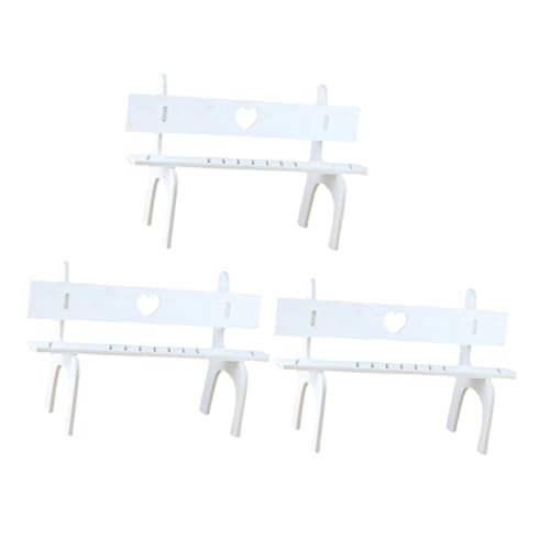 KONTONTY 3 Stück Hängende Puppendekoration Hoch Für Bankverzierung Unser Wohnkultur Modern Stühle Kleine Stuhlverzierung Desktop-puppenstuhl Puppenstuhl Mit Langen Beinen Weiß Plastik von KONTONTY