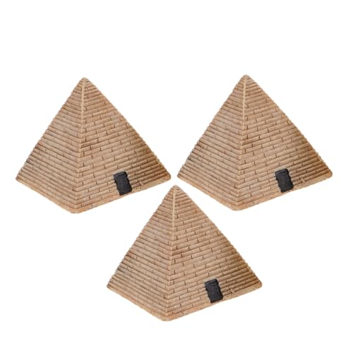 KONTONTY 3 Stück Harzpyramidenschmuck Dekorative Tischdekoration Aus Kunstharz Mini-Pyramide-Modell Ägyptische Pyramide Ägyptisches Mini-pyramidenskulptur Aus Harz von KONTONTY