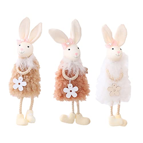 KONTONTY 3 Stück Kaninchen Anhänger Osterhasen Figur Osterparty Plüschhase Osterhasen Ornament Hasen Zubehör Osterparty Zubehör Dekoration Osterelemente Puppentuch KONTONTY 3 Stück Kaninchen Anhänger Osterhasen Figur Osterparty Plüschhase Osterhasen Ornament Hasen Zubehör Osterparty Zubehör Dekoration Osterelemente Puppentuch von KONTONTY