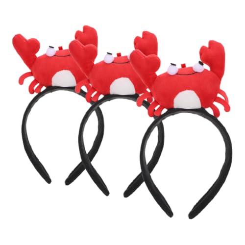 KONTONTY 3 Stück Krabben Simuliertes Haarband Tierohren Stirnbänder Kinderhaaraccessoires Für Mädchen Nettes Accessoires Cartoon-haarband Meerestier Cosplay Stirnband Stoff Rot KONTONTY 3 Stück Krabben Simuliertes Haarband Tierohren Stirnbänder Kinderhaaraccessoires Für Mädchen Nettes Accessoires Cartoon-haarband Meerestier Cosplay Stirnband Stoff Rot von KONTONTY