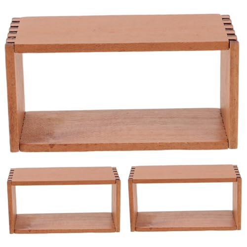 KONTONTY 3 Stück Maßstab Realistische Puppenhaus Möbel für DIY Projekte Detailgetreue Aufbewahrung und Display für Sammler und Bastler von KONTONTY