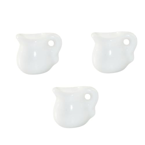 KONTONTY 3 Stück Milchkrüge aus Keramik Puppenhaus Küchenaccessoires für Spielküche und Dekoration für Szenen und Fotografie Requisiten von KONTONTY