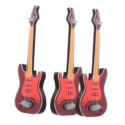 KONTONTY 3 Stück Mini Gitarrenmodell Kleine Gitarren Miniaturgitarre Miniatur Puppenhausgitarre Puppenhaus Musikinstrumente Miniatur Mini Musikinstrumentenmodelle Holz Gelb KONTONTY 3 Stück Mini Gitarrenmodell Kleine Gitarren Miniaturgitarre Miniatur Puppenhausgitarre Puppenhaus Musikinstrumente Miniatur Mini Musikinstrumentenmodelle Holz Gelb von KONTONTY