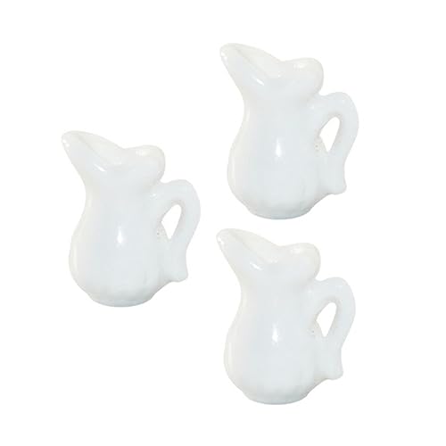 KONTONTY 3 Stück Mini -keramikkessel Miniatur Puppenflasche Bausätze Dekorativer Topf Mini-Topf Mini-küchenutensilien Weiß KONTONTY 3 Stück Mini -keramikkessel Miniatur Puppenflasche Bausätze Dekorativer Topf Mini-Topf Mini-küchenutensilien Weiß von KONTONTY