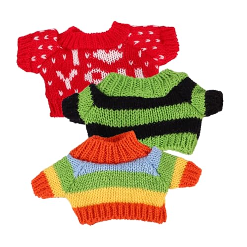 KONTONTY 3 Stück Puppenzubehör Plüschtiere tragen ausgestopft Kuscheltier Karikatur Puppenkleidung Set Puppenaccessoires Puppenpulli kompakte Puppenkleidung austauschbare Bärenkleidung Garn KONTONTY 3 Stück Puppenzubehör Plüschtiere tragen ausgestopft Kuscheltier Karikatur Puppenkleidung Set Puppenaccessoires Puppenpulli kompakte Puppenkleidung austauschbare Bärenkleidung Garn von KONTONTY