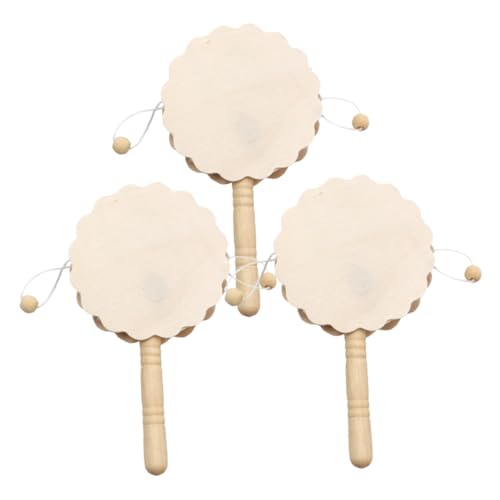 KONTONTY 3 Stück Rassel Ö Unbemalte Trommel Rasseln Artikel Holzrassel Holzspielzeug Holzhand Trommeln bastelbedarf Musikinstrument unvollendetes Holzhandwerk Ahorn Beige KONTONTY 3 Stück Rassel Ö Unbemalte Trommel Rasseln Artikel Holzrassel Holzspielzeug Holzhand Trommeln bastelbedarf Musikinstrument unvollendetes Holzhandwerk Ahorn Beige von KONTONTY
