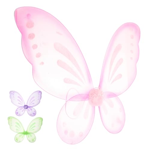 KONTONTY Schmetterlingsflügel Kostüm Mädchen Für Halloweenkleid Schmetterlingsflügel Für Mädchen Prinzessinnenflügel Zubehör Schmetterlingskostüm Flügel von KONTONTY
