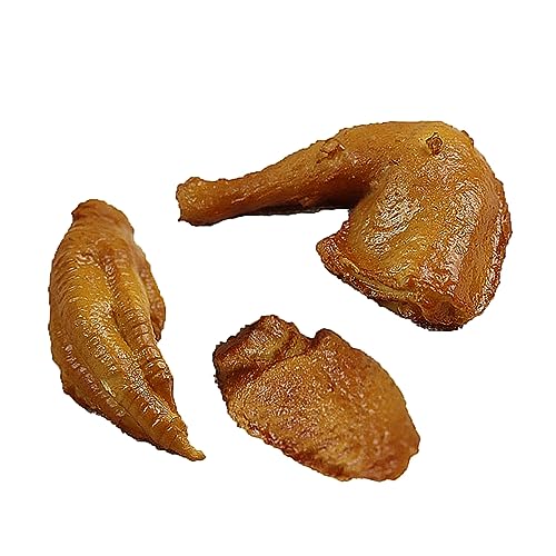 KONTONTY 3 Stück Simulation Lebensmittelmodell Bildungsspielzeug Flügelmittelgelenkmodell gefälschte Hühnerfüße Simulationsfutter Drumstick-Modell von KONTONTY