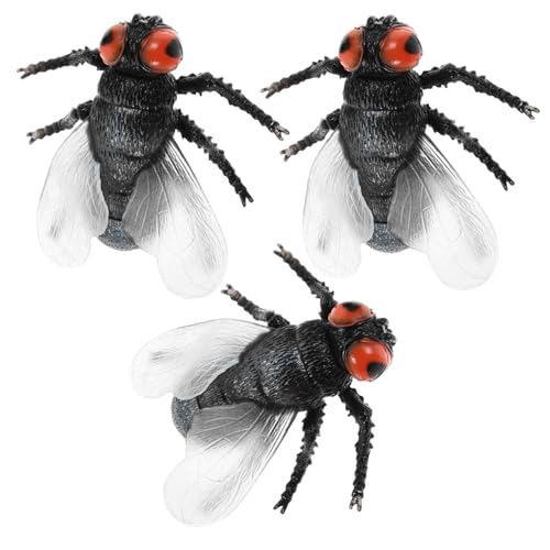 KONTONTY 3 Stück Simulierte Insektenunterrichtshilfen Simulierte Insektenfiguren Mini Bug Streich Miniatur -fehlermodelle Insektenmodell Realistisches Insektenspielzeug Plastik Schwarz von KONTONTY