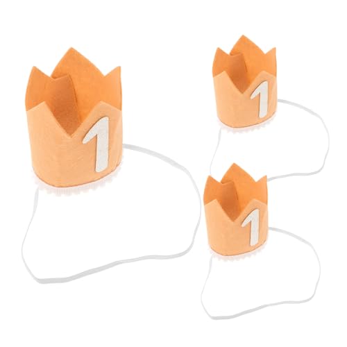 KONTONTY 3 Stück Teiliges Geburtstagskrone für Mädchen Bequeme Pailletten- aus Vliesstoff Kreative Foto-requisiten für Fröhliche Junge Mädchen-feiern und Unvergessliche Partydekorationen von KONTONTY