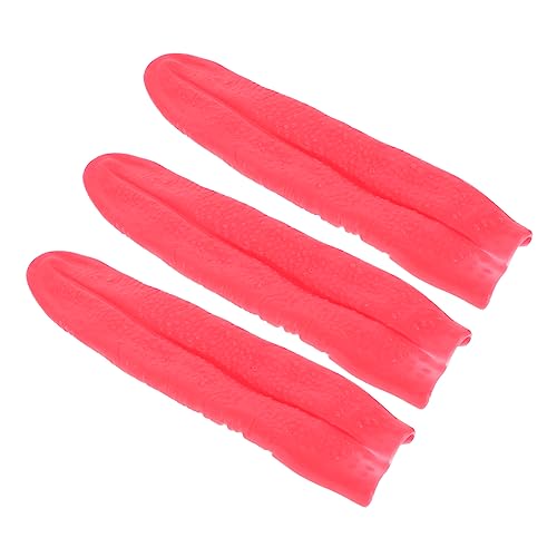 KONTONTY 3 Stück Teiliges Halloween Deko Rote Künstliche Lange Requisiten Realistische Party Kostüm Zubehör für Gruselige Cosplay Atmosphäre von KONTONTY