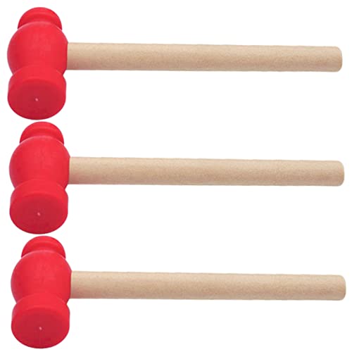 KONTONTY 3 Stück Teiliges Holzhammer für Holzspielzeug mit Sicherem Robustem Material Fördert Feinmotorik und Hand Auge Koordination Geeignet für Jungen und Mädchen von KONTONTY