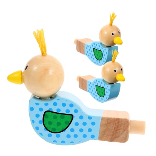 KONTONTY 3 Stück Teiliges Holzpfeifen Vogel Form Pädagogisches Kinderspielzeug Sichere Langlebige Klangmacher für Musikalische Früherziehung für Kinderfeste und Lernspiele von KONTONTY