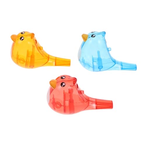 KONTONTY 3 Stück Teiliges Wasservogelpfeifen für Lustige Musikinstrumente Sprachentwicklung und des Spielspaßes Cartoon Design für Wasserspiele und Partys von KONTONTY