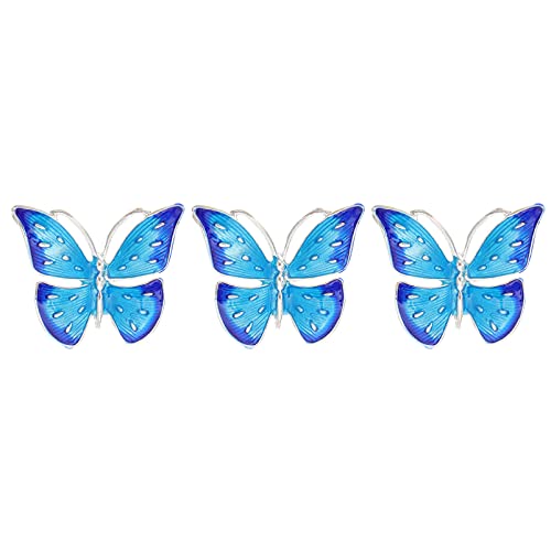 KONTONTY 3 Stück Silberner Haarnadel- in Schmetterlingsform Charms Zum Basteln Für Die Schmuckherstellung Haar-Accessoires von KONTONTY