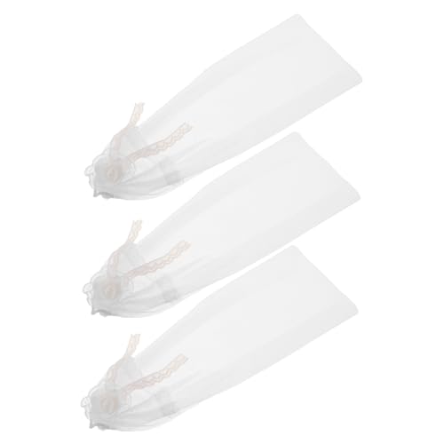 KONTONTY 3 Stücke Teiliges Puppen Hochzeitskopfschmuck aus Leichtem Weichem Tüll mit Spitzenbesatz Zartes Brautschleier Zubehör für Puppen Braut Kostüme und Dekorationen KONTONTY 3 Stücke Teiliges Puppen Hochzeitskopfschmuck aus Leichtem Weichem Tüll mit Spitzenbesatz Zartes Brautschleier Zubehör für Puppen Braut Kostüme und Dekorationen von KONTONTY