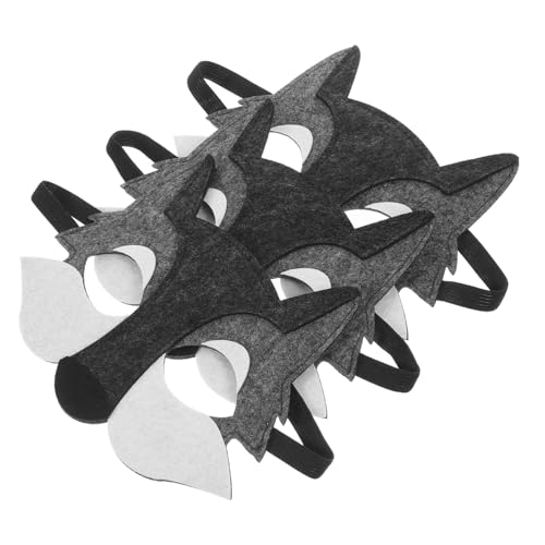 KONTONTY 3 Stücke Wolfskopfmasken aus Stabilem Filz für Lustige Tiergesichtsmasken zum Verkleiden Bequeme Cosplay Accessoires für Kindergeburtstag Party Tanz und Maskerade KONTONTY 3 Stücke Wolfskopfmasken aus Stabilem Filz für Lustige Tiergesichtsmasken zum Verkleiden Bequeme Cosplay Accessoires für Kindergeburtstag Party Tanz und Maskerade von KONTONTY
