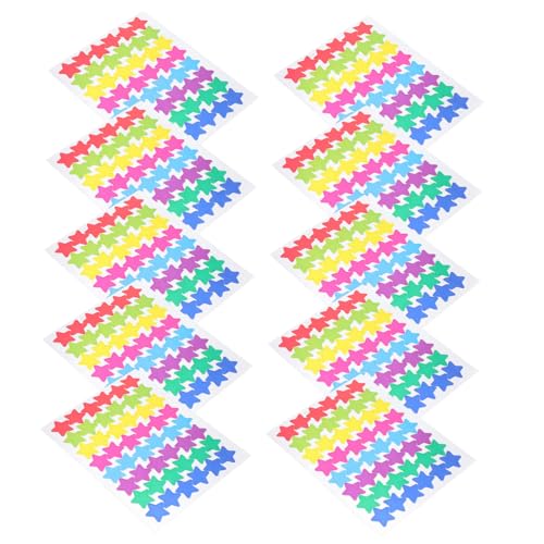 KONTONTY 30 Blatt Bunte Aluminiumfolie Sternaufkleber für Selbstklebend mit Belohnungssternen für Basteln Scrapbooking und Kinderbelohnungssysteme von KONTONTY
