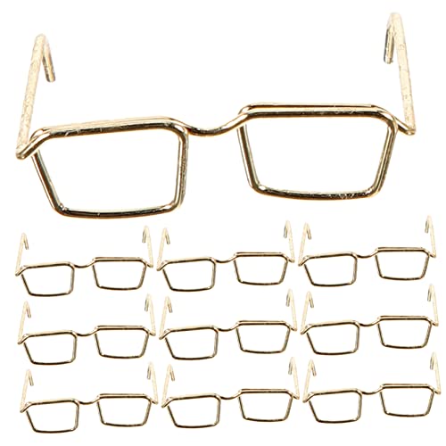 KONTONTY 3 Sets Puppen-anzieh-Requisiten Puppen-brillengestell Requisite Goldenes Brillengestell Für Puppen Ohne Linse Modisch 10 Stück * 3 von KONTONTY