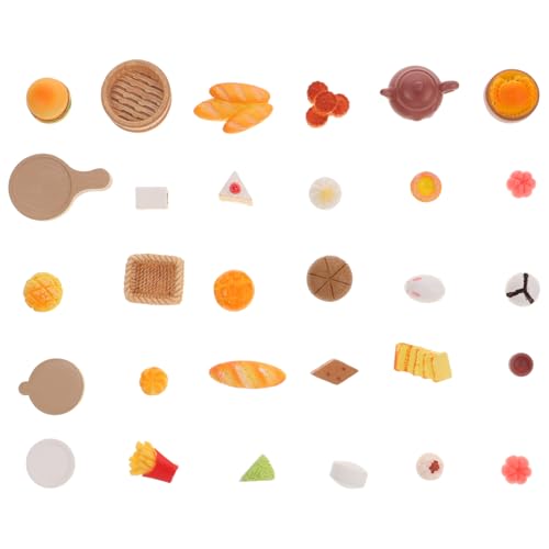 KONTONTY 30 Stück Mini-Essen Gefälschte Lebensmittelverzierung Miniatur-Essen Gefälschtes Essen Mini-lebensmittelverzierung Mini- -küchenzubehör Mini-Food- Harz von KONTONTY