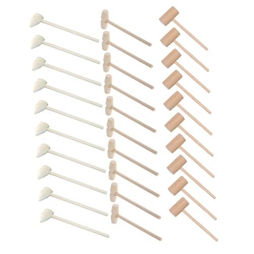 KONTONTY 30 Stück Mini Holzhammer für Teiliges Vielseitig Einsetzbar als Kuchenhammer für Kreative Bastelprojekte Robustes und Elegantes Design Geschenkidee für Mädchen KONTONTY 30 Stück Mini Holzhammer für Teiliges Vielseitig Einsetzbar als Kuchenhammer für Kreative Bastelprojekte Robustes und Elegantes Design Geschenkidee für Mädchen von KONTONTY