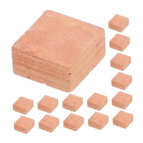 KONTONTY 30 Stück Miniatur-Essens- und Spielzeugszenen Puppenhausbauzubehör Ziegel-Modell Materialien für Architekturmodelle rote Mini-Steine Spielzeugsteine Ton Light Brown von KONTONTY