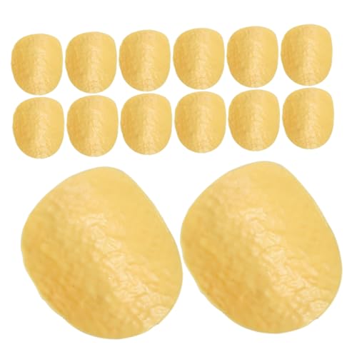 KONTONTY 30 Stück Simulierte Kartoffelchips Fast-Food-Modell Anzeige Miniatur Fälschung für Kunstlebensmittel zur Präsentation Food Toys French Pommes Plastik Yellow von KONTONTY