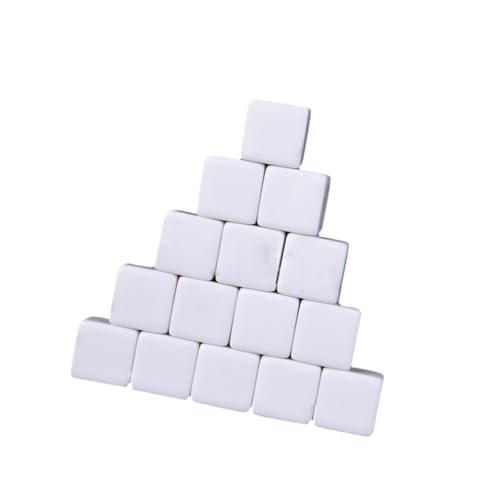 KONTONTY 30 Stück Teiliges Acryl Würfel Blanko Würfel Sechsseitig DIY Würfelspiel Zubehör Weiß Robust und Langlebig für Basteln und Spiele von KONTONTY