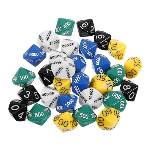 KONTONTY 30 Stück Würfel -Brettspiel Platzwertwürfel Würfel Masse farbige Würfel Stellenwertscheiben Würfelspiele Plastik KONTONTY 30 Stück Würfel -Brettspiel Platzwertwürfel Würfel Masse farbige Würfel Stellenwertscheiben Würfelspiele Plastik von KONTONTY