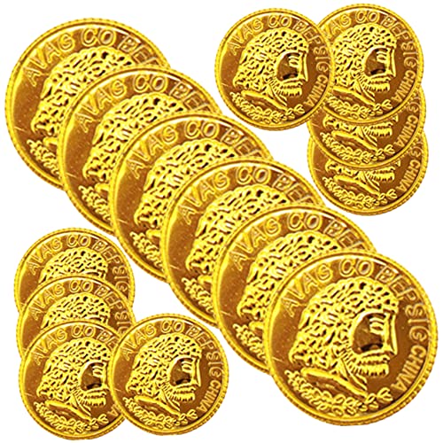 KONTONTY 300 Stück Plastik Piratenmünzen Spielgeld Goldmünzen für Kindergeburtstag Partybedarf für Schatzsuche Lernspiele und Mehr Spielzeugmünzen KONTONTY 300 Stück Plastik Piratenmünzen Spielgeld Goldmünzen für Kindergeburtstag Partybedarf für Schatzsuche Lernspiele und Mehr Spielzeugmünzen von KONTONTY