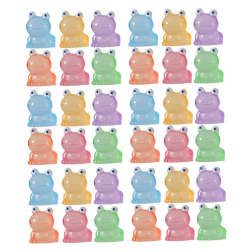 KONTONTY 36 Stück Frosch Mini Ornament Miniaturen Halloween Puppenhaus Dekoration Miniatur Bonsai Mini Frösche Partyfiguren Frosch Miniaturfiguren Ornamente von KONTONTY