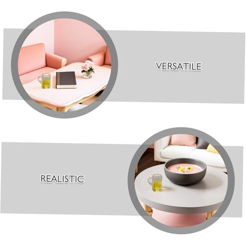 KONTONTY 36 Stück Resin Miniatur Biergläser Winzige Schnapsgläser für Puppenhaus Dekor Vielseitige Miniatur Essensaccessoires für Mikro Landschaft und Fotorequisiten von KONTONTY