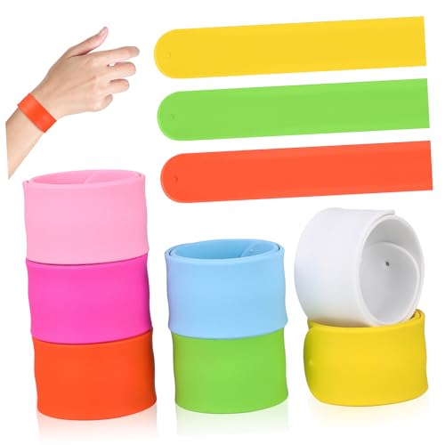 KONTONTY 36 Stück Silikon Slap Armbänder Bunte Schnapparmbänder für Partys Geburtstage Halloween Mehr Einfach zu Tragen Leicht und Vielseitig Einsetzbar für Bastelprojekte und Anlässe von KONTONTY