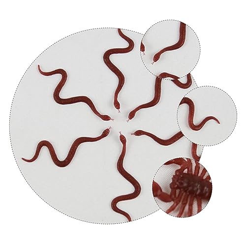 KONTONTY 36 Stück Simulation beängstigende Insekten realistische Schlangen-Requisite lustiges Halloween- Halloween-Schlangenstütze falsche Schlange Plastik von KONTONTY
