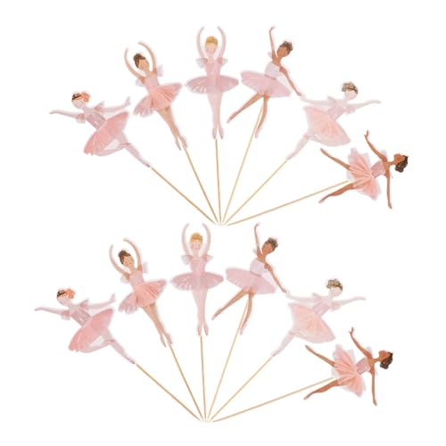 KONTONTY 36 Stück Teiliges Ballett Mädchen Cake Topper Rosa Tanz-ballerina Figuren Vielseitige Tortendekoration für Geburtstag Babyparty Hochzeit und Themenfeiern KONTONTY 36 Stück Teiliges Ballett Mädchen Cake Topper Rosa Tanz-ballerina Figuren Vielseitige Tortendekoration für Geburtstag Babyparty Hochzeit und Themenfeiern von KONTONTY