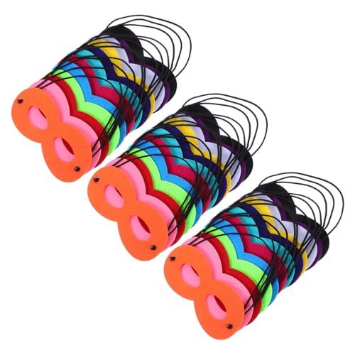 KONTONTY 36 Stück Teiliges Masken Bunte Filz Augenmasken Atmungsaktiv und Kostüm Zubehör für Party Halloween Karneval Geburtstag Rollenspiel und Verkleidung KONTONTY 36 Stück Teiliges Masken Bunte Filz Augenmasken Atmungsaktiv und Kostüm Zubehör für Party Halloween Karneval Geburtstag Rollenspiel und Verkleidung von KONTONTY