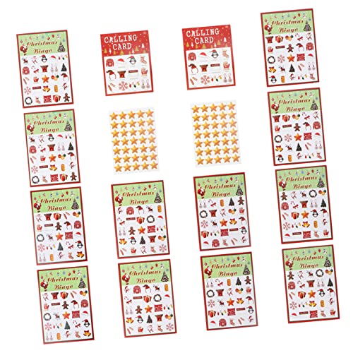 KONTONTY 37 Stück Weihnachts Bingo Spielkarten Set Teilig Wiederverwendbar mit Festlichen Motiven für Spieler für Partys und Feierlichkeiten KONTONTY 37 Stück Weihnachts Bingo Spielkarten Set Teilig Wiederverwendbar mit Festlichen Motiven für Spieler für Partys und Feierlichkeiten von KONTONTY
