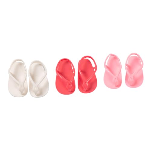 KONTONTY 3paare Puppen-Sandalen Für Mädchen Sommerliche Handgefertigte Rosa Und Weiß Verschleißfeste Praktische Zubehörteile Für Kreative Rollenspiele Und Dekoration KONTONTY 3paare Puppen-Sandalen Für Mädchen Sommerliche Handgefertigte Rosa Und Weiß Verschleißfeste Praktische Zubehörteile Für Kreative Rollenspiele Und Dekoration von KONTONTY