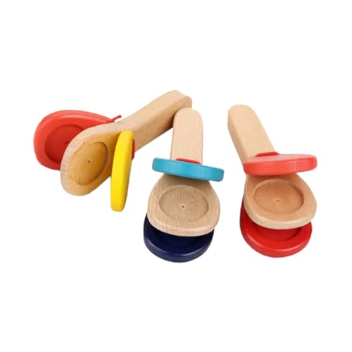 KONTONTY Musikinstrument-Spielzeug 3 Stück Kinder Kastagnettengriff Baby-Percussion-Spielzeug Kastagnetten Für Kleinkinder Zufällige Farbe KONTONTY Musikinstrument-Spielzeug 3 Stück Kinder Kastagnettengriff Baby-Percussion-Spielzeug Kastagnetten Für Kleinkinder Zufällige Farbe von KONTONTY