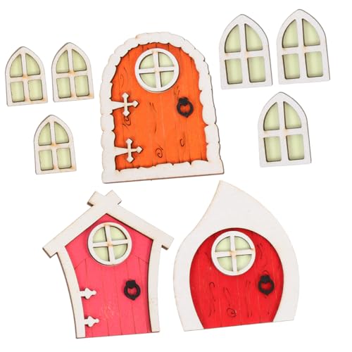 KONTONTY 3Sätze Leuchtende Märchentüren Für Puppenhäuser Teiliges Aus Holz Für Garten Und Dekoration Für Szenen Und Kreative von KONTONTY